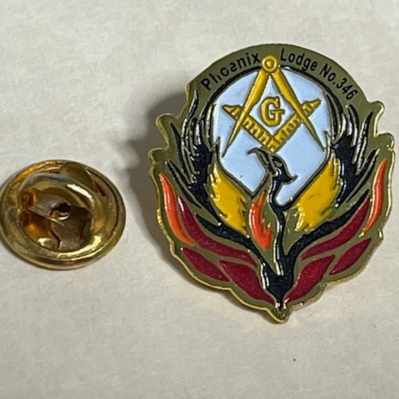 VTG Phoenix Lodge No.346 Sarasota, FL Enamel Lapel Hat Pin 1" - Picture 6 of 8